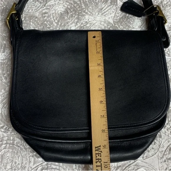 VINTAGE!! STUNNING!! COACH 9951 Elegant Black Leather Shoulder Bag - Picture 6 of 16